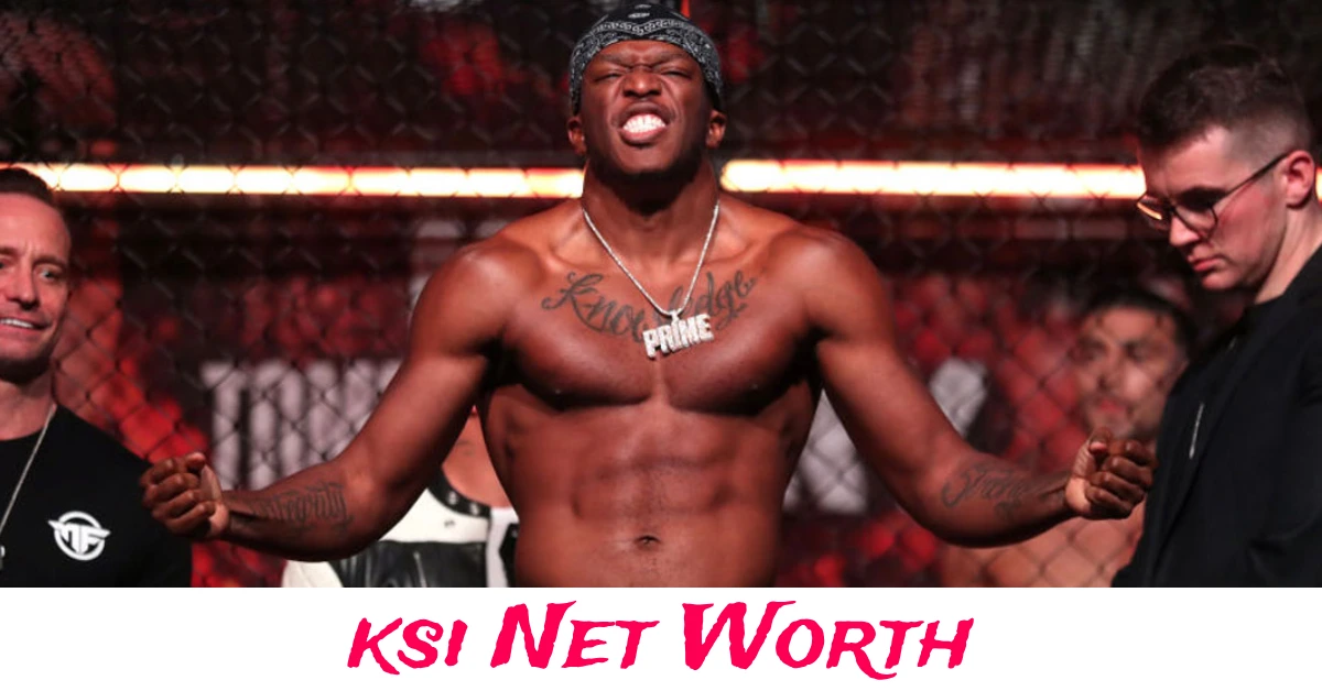 KSI Net Worth with career earnings, boxing income, and YouTube revenue growth