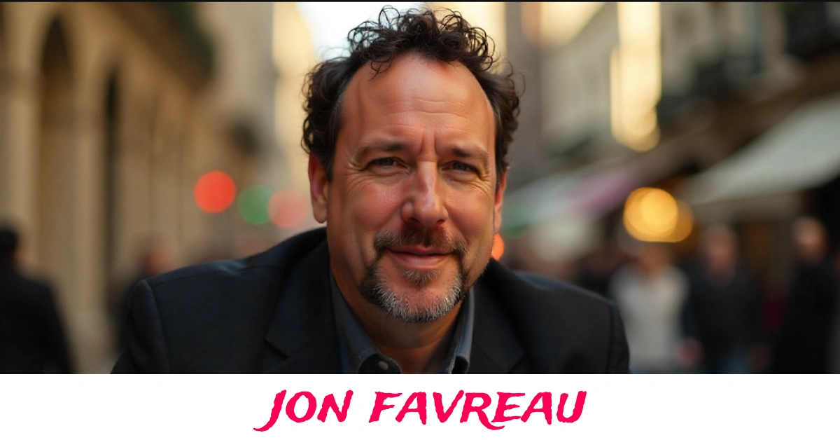 Jon Favreau posing at a Hollywood event as a renowned filmmaker and director