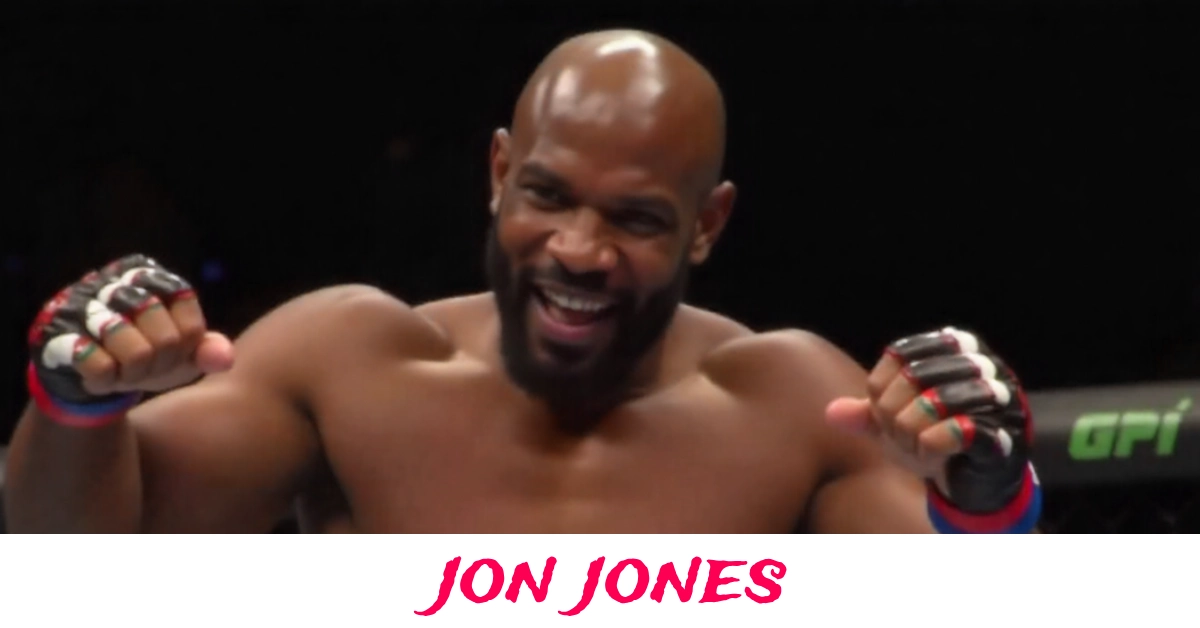 Jon Jones UFC champion in the octagon during a fight night