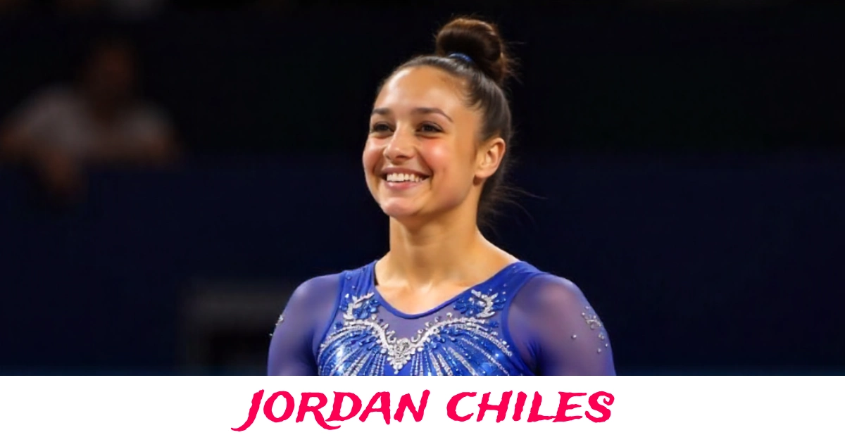 Jordan Chiles performing gymnastics routine at international championship