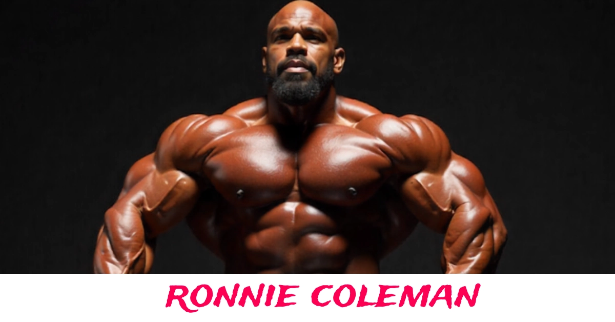 Ronnie Coleman showcasing his legendary bodybuilding physique and championship legacy